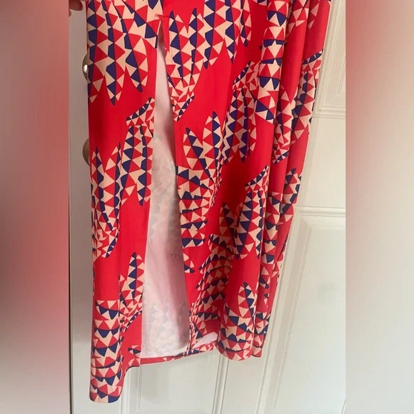 NEW Adidas Farm Rio Psychedelic Wave Red Orange Cut Out Dress Large Festival - Picture 7 of 14